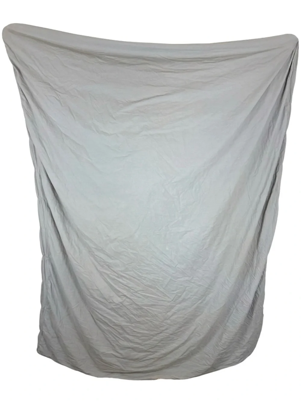 POTTERY BARN TEEN RUCHED LT GRAY 100% COTTON TWIN DUVET COVER